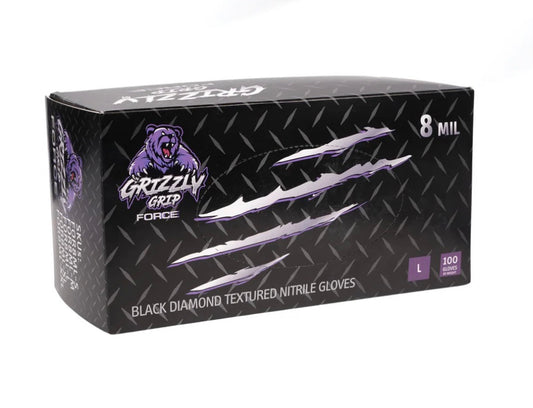 Grizzly Grip- S 8mil Black Nitrile